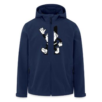 garden gnome - Men’s Recycled Softshell Jacket by Stanley/Stella - navy - Front - AI Model Male 185 light (185cm)