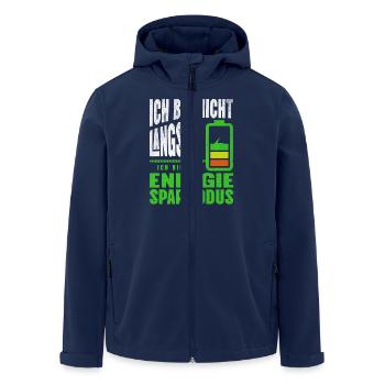 Ich bin nicht LANGSAM, ich bin im ENERGIESPARMODUS - Recycelte Männer Softshell-Jacke von Stanley/Stella - Navy - Vorne - AI Model Male 185 light (185cm)