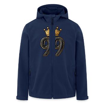 99 Number Crown - Men’s Recycled Softshell Jacket by Stanley/Stella - navy - Front - AI Model Male 185 light (185cm)
