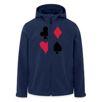 Jeu de Cartes - Carte à jouer - Veste softshell homme en polyester recyclé Stanley/Stella - marine - Devant - AI Model Male 185 light (185cm)