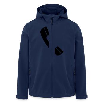 Telefon - Recycelte Männer Softshell-Jacke von Stanley/Stella - Navy - Vorne - AI Model Male 185 light (185cm)
