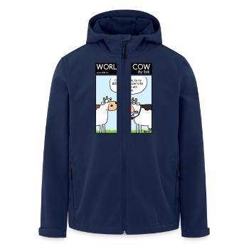 L'ami de Bob Dylan - Veste softshell homme en polyester recyclé Stanley/Stella - marine - Devant - AI Model Male 185 light (185cm)
