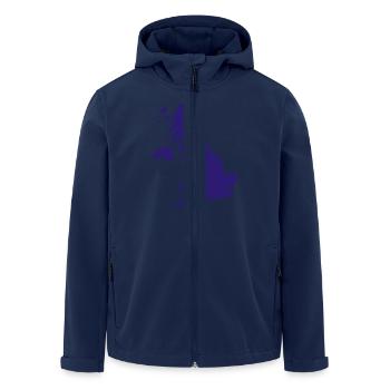 UK - Großbritannien - Recycelte Männer Softshell-Jacke von Stanley/Stella - Navy - Vorne - AI Model Male 185 light (185cm)