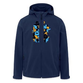 stopkillingyaself_3f - Veste softshell homme en polyester recyclé Stanley/Stella - marine - Devant - AI Model Male 185 light (185cm)