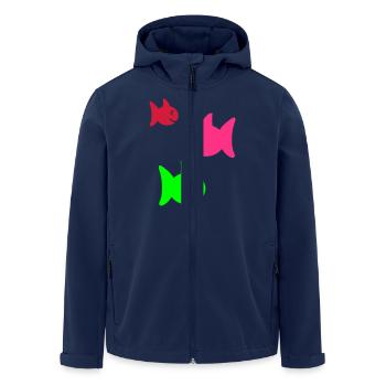 poisson - Veste softshell homme en polyester recyclé Stanley/Stella - marine - Devant - AI Model Male 185 light (185cm)