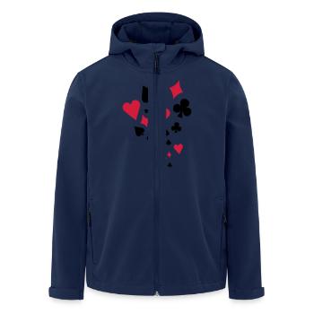 Poker - Recycelte Männer Softshell-Jacke von Stanley/Stella - Navy - Vorne - AI Model Male 185 light (185cm)