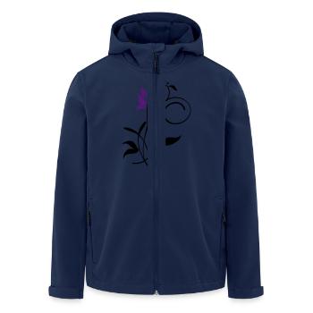 Orchidee / orchid (2c) - Recycelte Männer Softshell-Jacke von Stanley/Stella - Navy - Vorne - AI Model Male 185 light (185cm)
