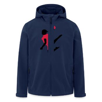 Handballerin 2farbig - Recycelte Männer Softshell-Jacke von Stanley/Stella - Navy - Vorne - AI Model Male 185 light (185cm)