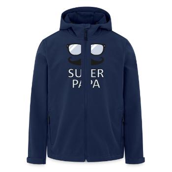 super papa - Veste softshell homme en polyester recyclé Stanley/Stella - marine - Devant - AI Model Male 185 light (185cm)