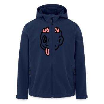 Crazy boy - brain - Men’s Recycled Softshell Jacket by Stanley/Stella - navy - Front - AI Model Male 185 light (185cm)