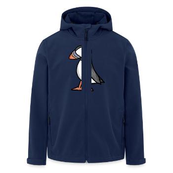 puffin - Men’s Recycled Softshell Jacket by Stanley/Stella - navy - Front - AI Model Male 185 light (185cm)