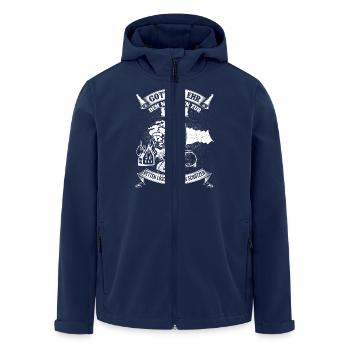 Feuerwehr - Gott zur Ehr - Recycelte Männer Softshell-Jacke von Stanley/Stella - Navy - Vorne - AI Model Male 185 light (185cm)
