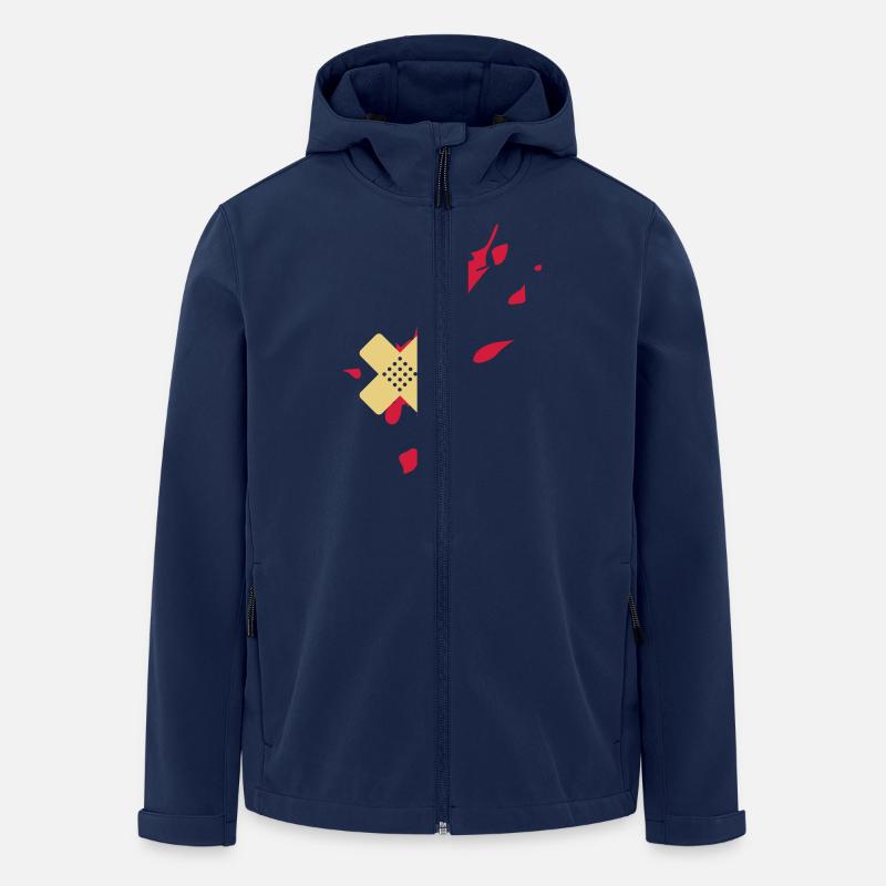 Pflaster Blutspritzer 2c - Recycelte Männer Softshell-Jacke von Stanley/Stella - Navy
