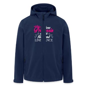 Line Dance - Prinzessin - Recycelte Männer Softshell-Jacke von Stanley/Stella - Navy - Vorne - AI Model Male 185 light (185cm)