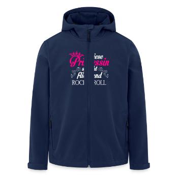 Rock 'n' Roll - Prinzessin - Recycelte Männer Softshell-Jacke von Stanley/Stella - Navy - Vorne - AI Model Male 185 light (185cm)