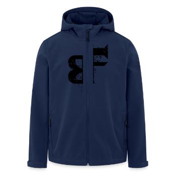 Bad Fuel icon - Men’s Recycled Softshell Jacket by Stanley/Stella - navy - Front - AI Model Male 185 light (185cm)