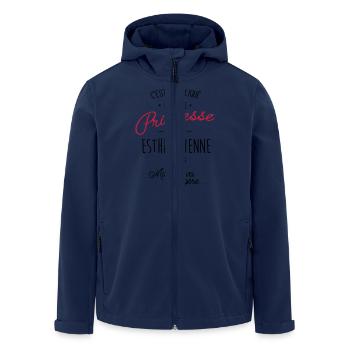 princesse et esthéticienn - Veste softshell homme en polyester recyclé Stanley/Stella - marine - Devant - AI Model Male 185 light (185cm)