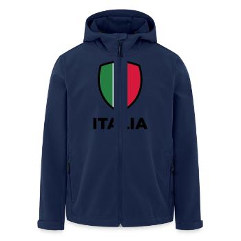 National Flag Of Italy - Men’s Recycled Softshell Jacket by Stanley/Stella - navy - Front - AI Model Male 185 light (185cm)