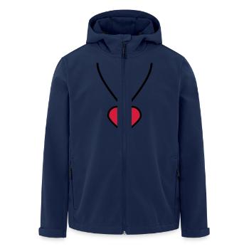 necklace_heart_2c - Men’s Recycled Softshell Jacket by Stanley/Stella - navy - Front - AI Model Male 185 light (185cm)