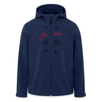 Princesse et comptable - Veste softshell homme en polyester recyclé Stanley/Stella - marine - Devant - AI Model Male 185 light (185cm)