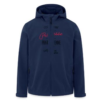 Princesse et Pharmacienne - Veste softshell homme en polyester recyclé Stanley/Stella - marine - Devant - AI Model Male 185 light (185cm)