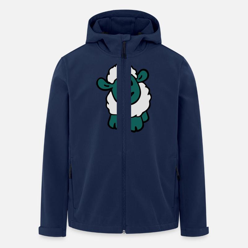 Schaf - Recycelte Männer Softshell-Jacke von Stanley/Stella - Navy