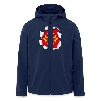 Croix Occitane - Veste softshell homme en polyester recyclé Stanley/Stella - marine - Devant - AI Model Male 185 light (185cm)