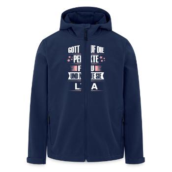 LISA - Recycelte Männer Softshell-Jacke von Stanley/Stella - Navy - Vorne - AI Model Male 185 light (185cm)