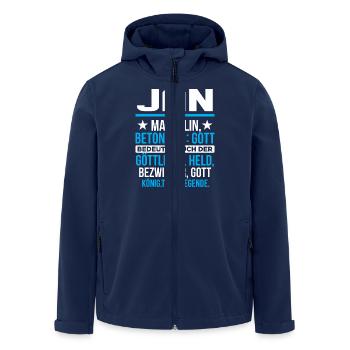 JAN - Titan - Recycelte Männer Softshell-Jacke von Stanley/Stella - Navy - Vorne - AI Model Male 185 light (185cm)