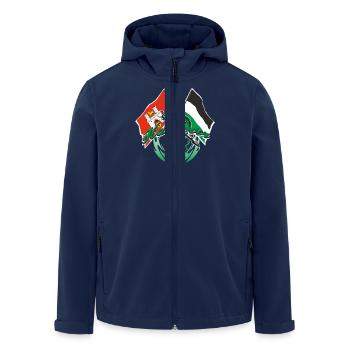 Show the flag - Hannover - Men’s Recycled Softshell Jacket by Stanley/Stella - navy - Front - AI Model Male 185 light (185cm)