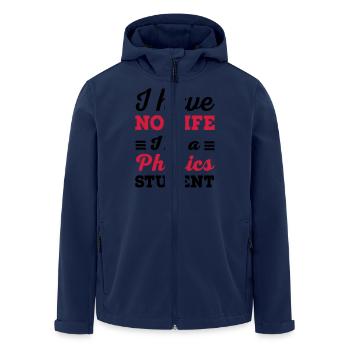 Physik - Recycelte Männer Softshell-Jacke von Stanley/Stella - Navy - Vorne - AI Model Male 185 light (185cm)