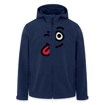 wink_face - Recycelte Männer Softshell-Jacke von Stanley/Stella - Navy - Vorne - AI Model Male 185 light (185cm)