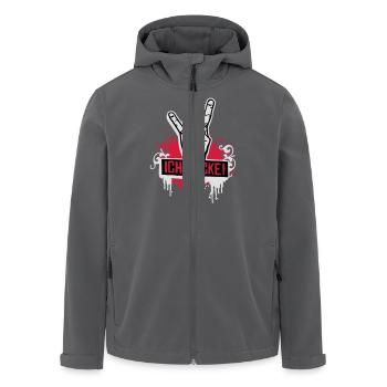 Ich rocke - I rock - Festival - Musik - Dance - Recycelte Männer Softshell-Jacke von Stanley/Stella - Anthrazit - Vorne - AI Model Male 185 light (185cm)