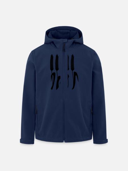 Weizenähren / wheat spike (1c) - Men’s Recycled Softshell Jacket by Stanley/Stella - navy