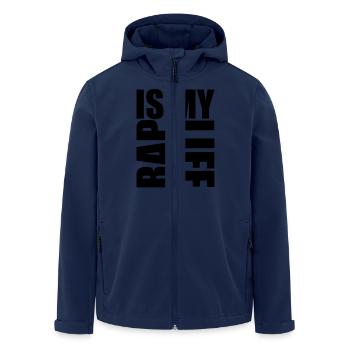 rap is my life - Veste softshell homme en polyester recyclé Stanley/Stella - marine - Devant - AI Model Male 185 light (185cm)