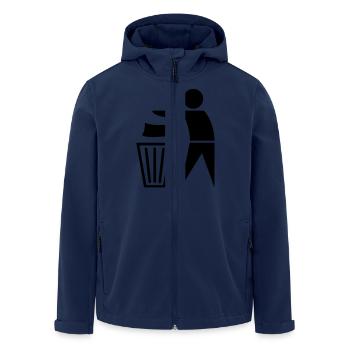 garbage_can - Men’s Recycled Softshell Jacket by Stanley/Stella - navy - Front - AI Model Male 185 light (185cm)