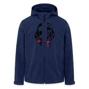 Schädel Musik vect von dk - Recycelte Männer Softshell-Jacke von Stanley/Stella - Navy - Vorne - AI Model Male 185 light (185cm)
