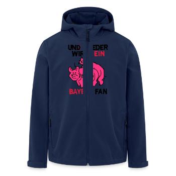 And Again Get going a Bayern fan - Men’s Recycled Softshell Jacket by Stanley/Stella - navy - Front - AI Model Male 185 light (185cm)
