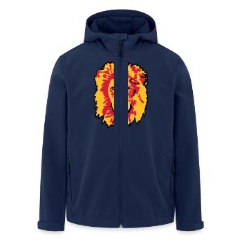 lion - Men’s Recycled Softshell Jacket by Stanley/Stella - navy - Front - AI Model Male 185 light (185cm)