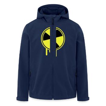 atom_symbol_1_f2 - Men’s Recycled Softshell Jacket by Stanley/Stella - navy - Front - AI Model Male 185 light (185cm)