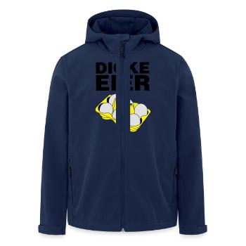 Dicke Eier - Recycelte Männer Softshell-Jacke von Stanley/Stella - Navy - Vorne - AI Model Male 185 light (185cm)