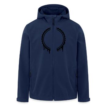 Frame border stamp Graffiti - Men’s Recycled Softshell Jacket by Stanley/Stella - navy - Front - AI Model Male 185 light (185cm)
