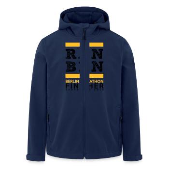 Berlin Marathon Finisher - Recycelte Männer Softshell-Jacke von Stanley/Stella - Navy - Vorne - AI Model Male 185 light (185cm)