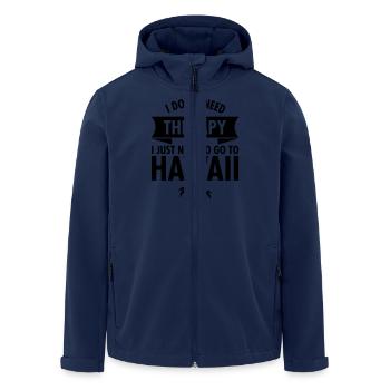 I Don't Need Therapy - I Just Need To Go To Hawaii - Men’s Recycled Softshell Jacket by Stanley/Stella - navy - Front - AI Model Male 185 light (185cm)