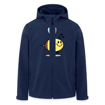 Bienen Cartoon Comic Design - Veste softshell homme en polyester recyclé Stanley/Stella - marine - Devant - AI Model Male 185 light (185cm)