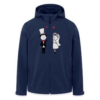 ehepaar_002 - Recycelte Männer Softshell-Jacke von Stanley/Stella - Navy - Vorne - AI Model Male 185 light (185cm)