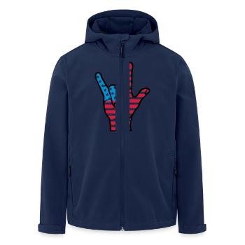 hand_usa - Veste softshell homme en polyester recyclé Stanley/Stella - marine - Devant - AI Model Male 185 light (185cm)