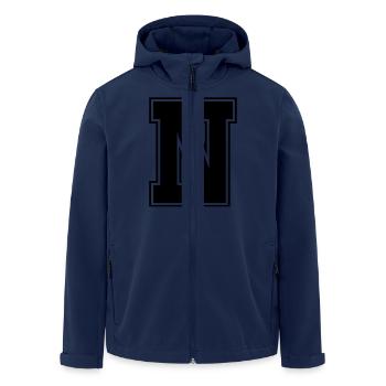n - Men’s Recycled Softshell Jacket by Stanley/Stella - navy - Front - AI Model Male 185 light (185cm)
