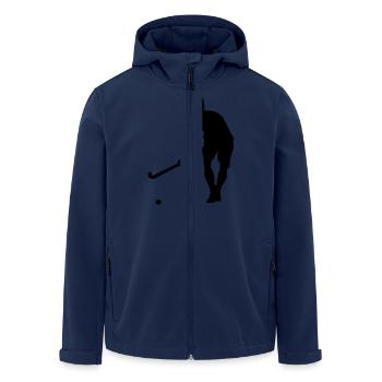 feldhockey silhouette - Recycelte Männer Softshell-Jacke von Stanley/Stella - Navy - Vorne - AI Model Male 185 light (185cm)