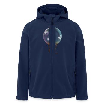 Luftballonflieger, Freiheit im Heißluftballon - Recycelte Männer Softshell-Jacke von Stanley/Stella - Navy - Vorne - AI Model Male 185 light (185cm)